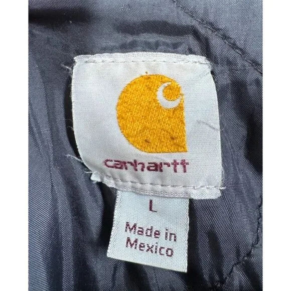 Carhartt Sandstone Duck Arctic Traditional Coat Tan Canvas Work C26 211 Men's L - Picture 12 of 13